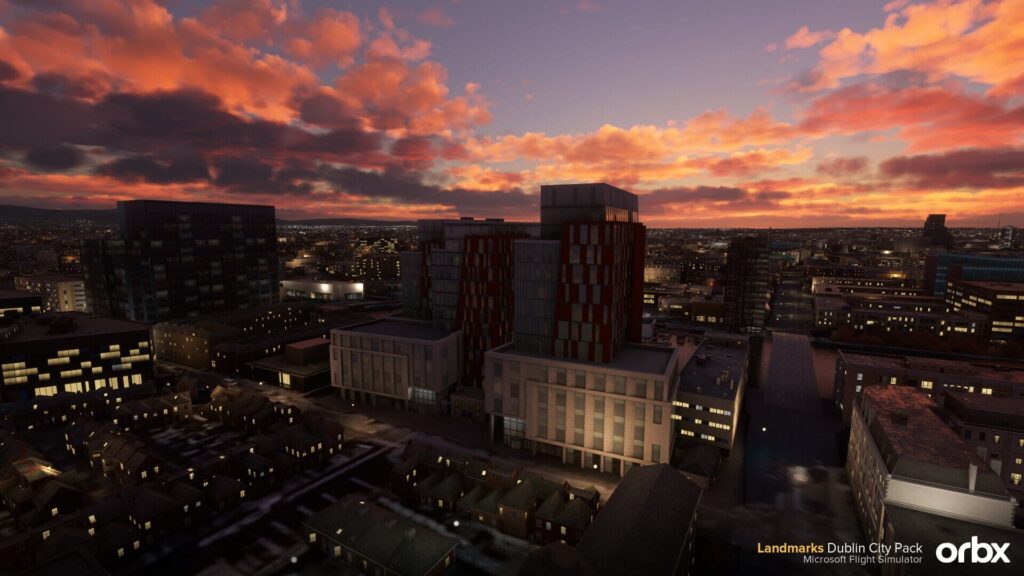 Orbx Dublin in sunset