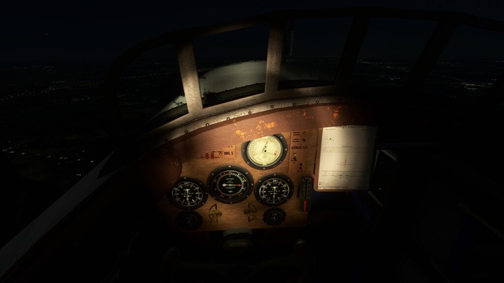 Farman F.60 MSFS night lighting