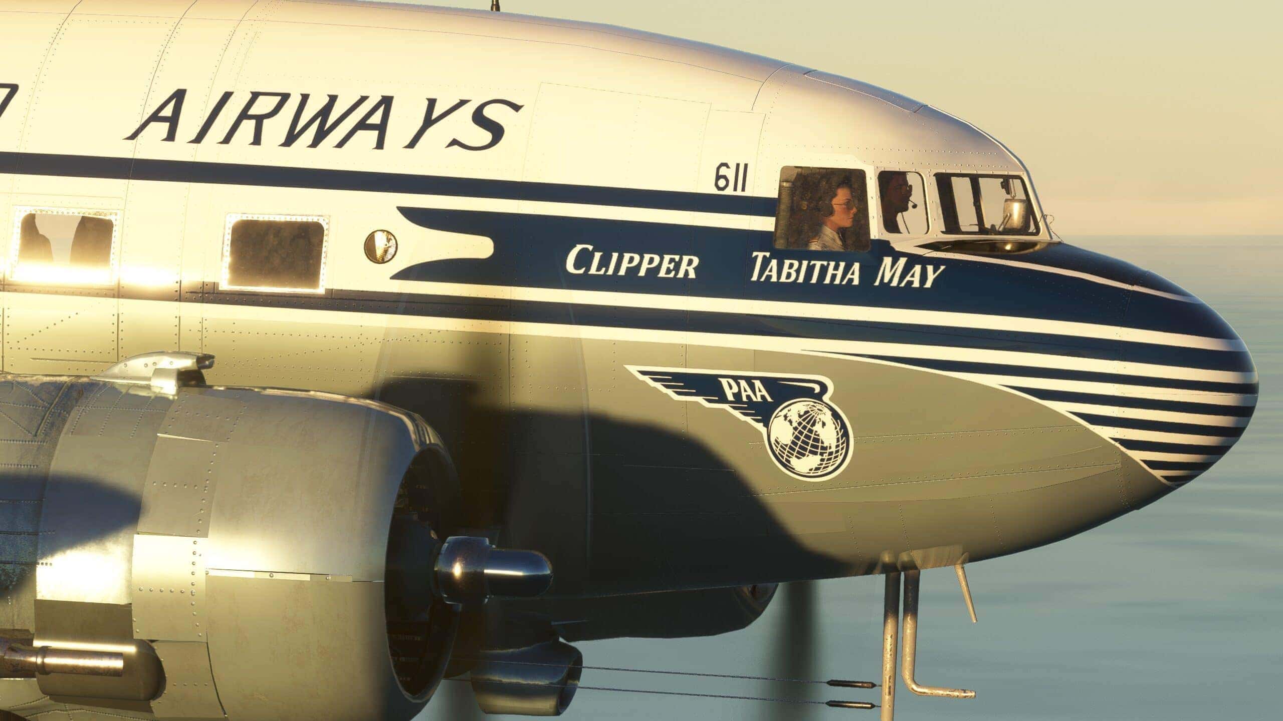 MSFS DC-3 Pan am livery