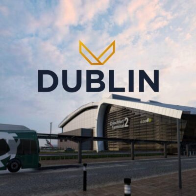 A rendition of Dublin Airport for X-Plane by Boundless Simulations.