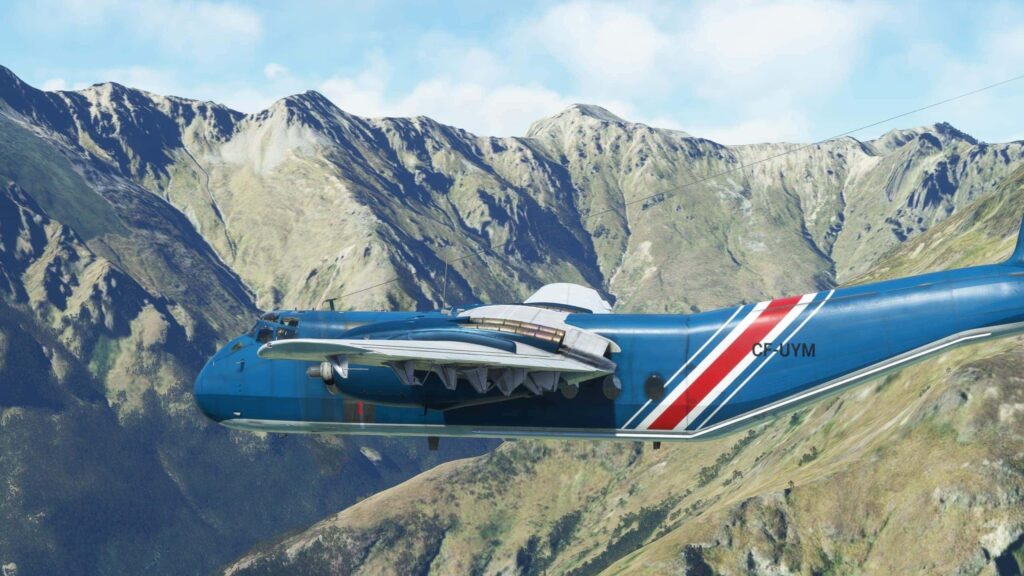 DHC-4 Caribou MSFS Police livery in flight