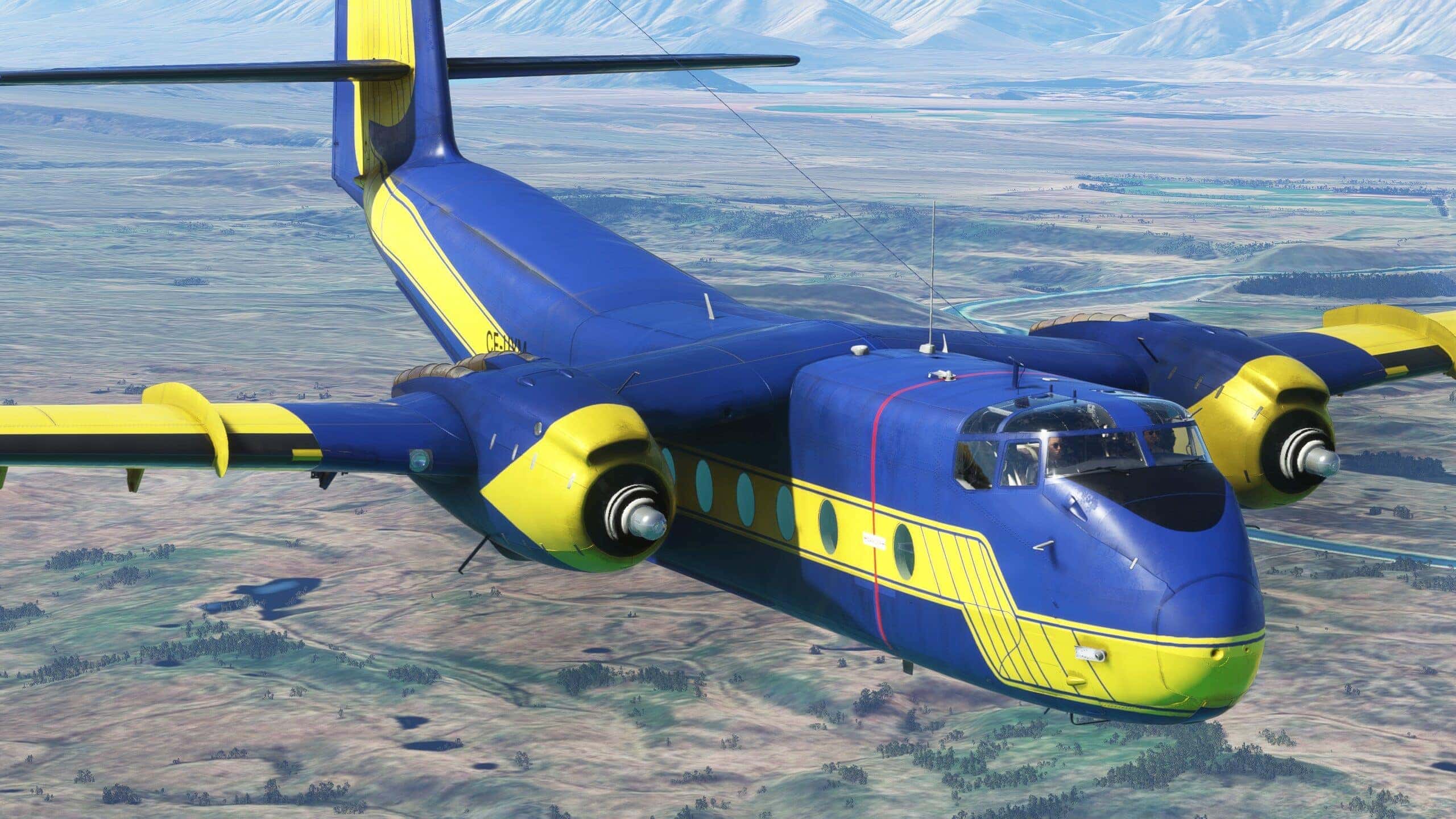 MSFS Caribou in flight