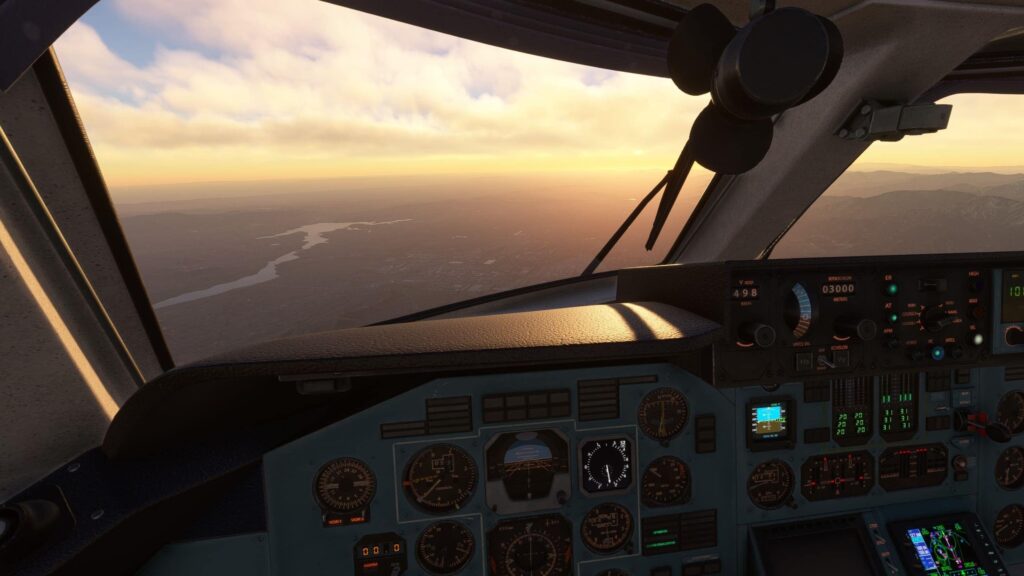 An-225 cockpit golden hour msfs