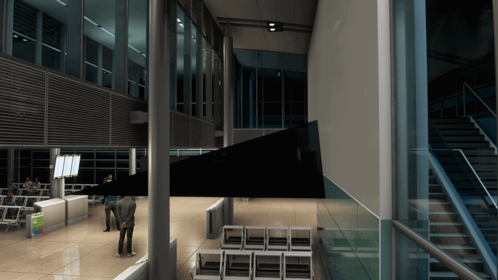 Visual glitch, triangle in terminal 2
