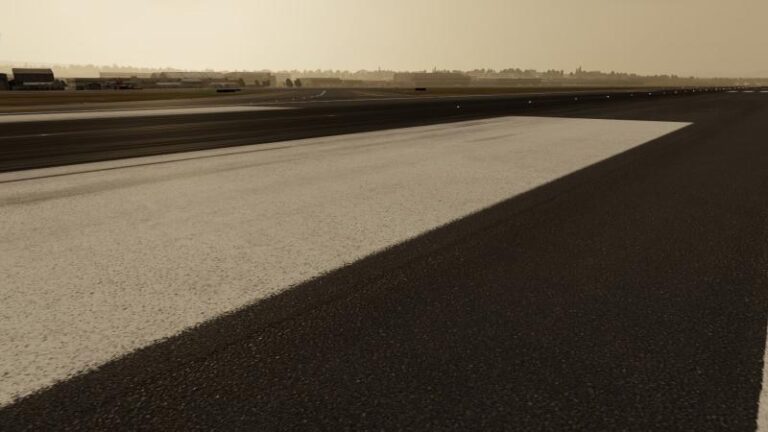 A focus on the runway of Marseille's airport