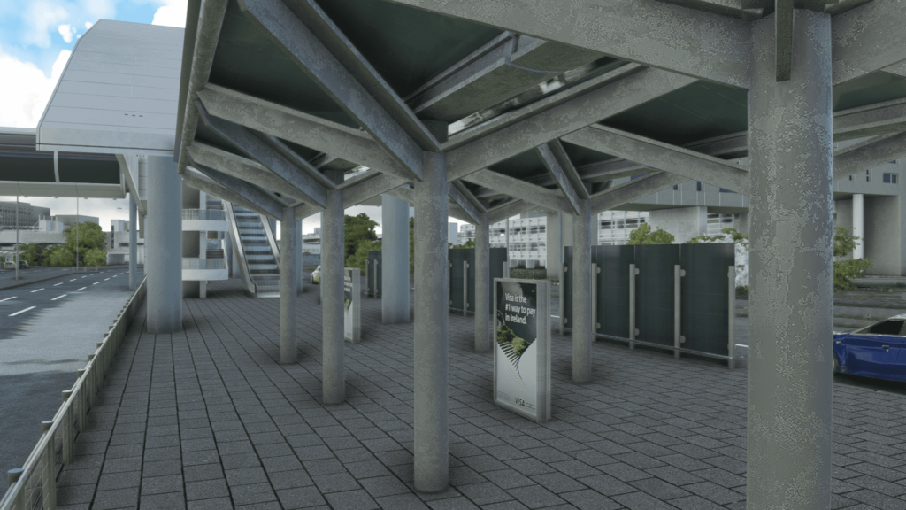Bus stop and waiting area