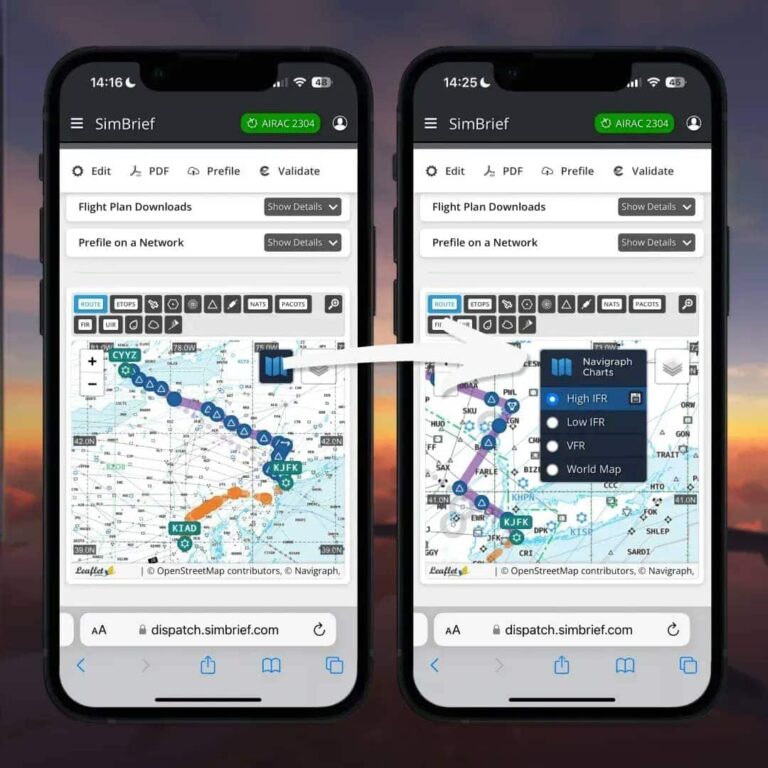 The new Navigraph Charts maps style feature can be toggled by clicking on the icon