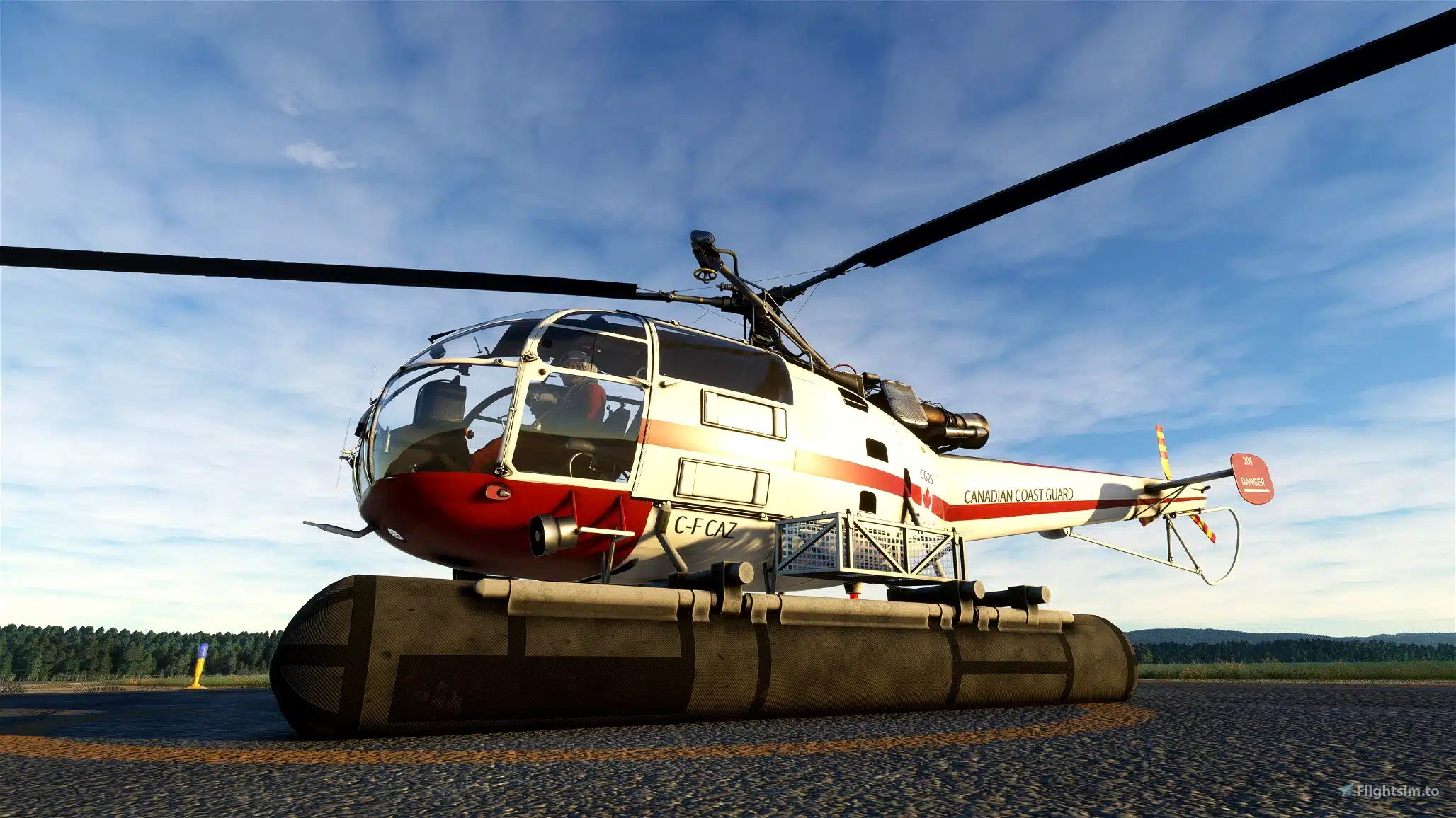 Alouette III Helicopter for MSFS with Water Buoys