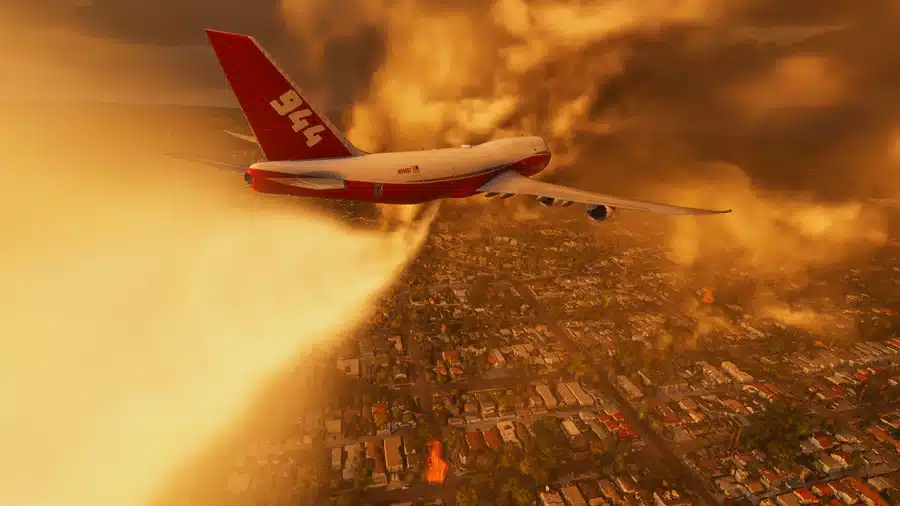 HPG B747 demonstrating firefighting capabilities. 