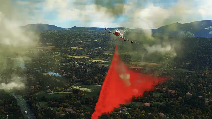 HPG B747 displaying use of retardant 