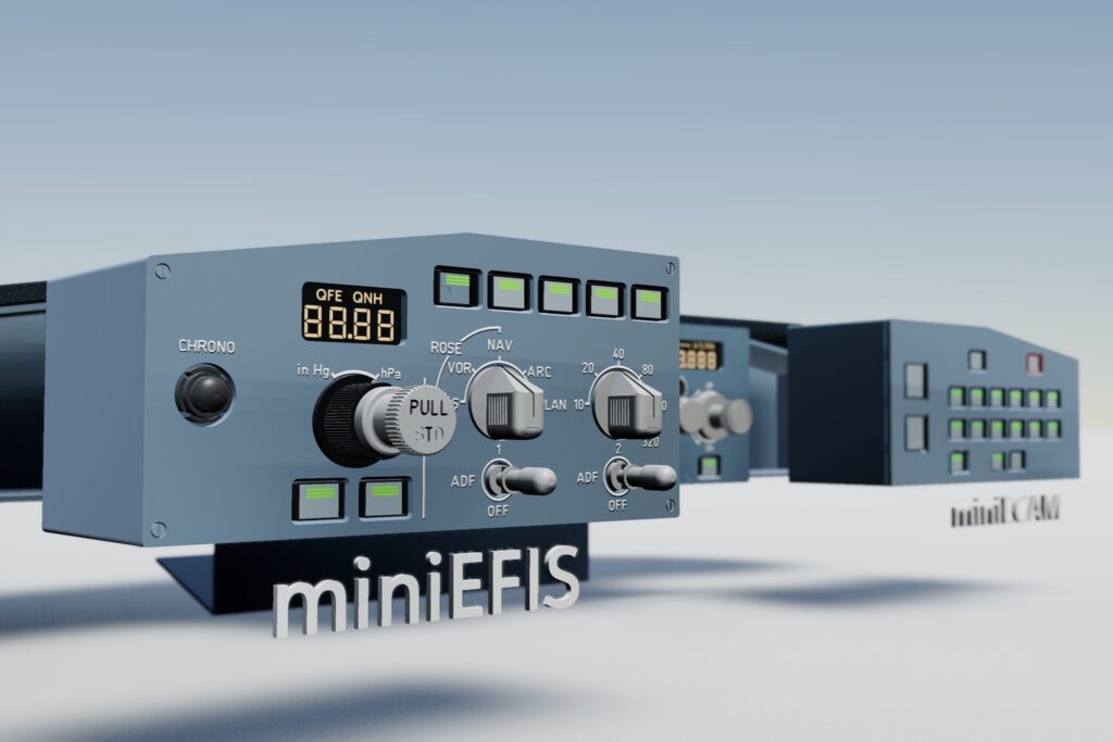 miniEFIS and miniECAM behind