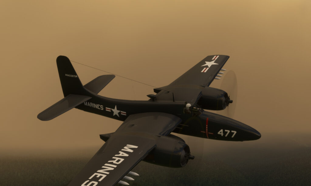 F7F-3 Rocket variant in the air