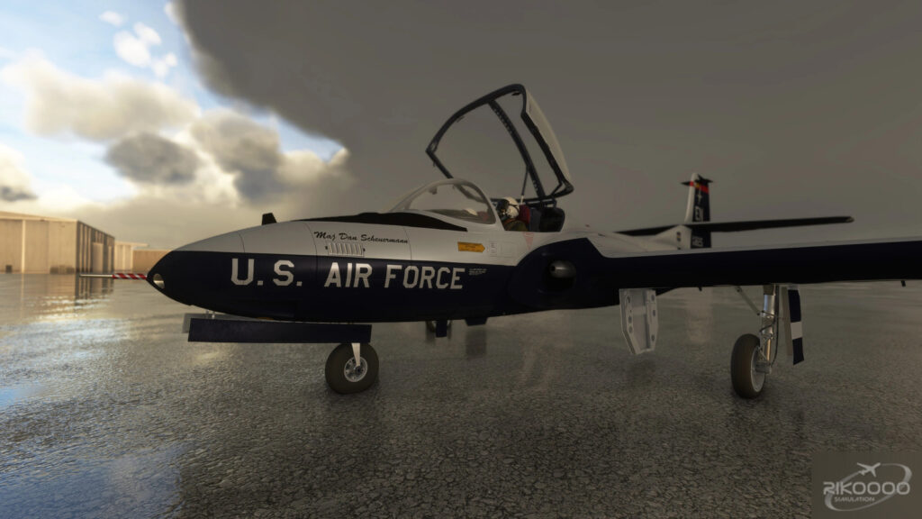 The T-37B outside