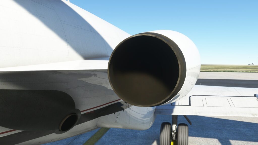 Just Flight Fokker F28 MSFS The engine exhaust is flatly disappointing.