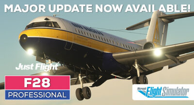 Just Flight updates its Fokker F28 Professional for MSFS.