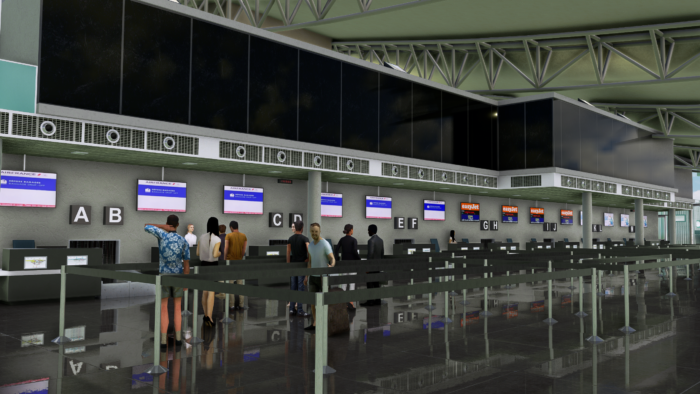 Interior modeling of the terminal of Brest-Bretagne.