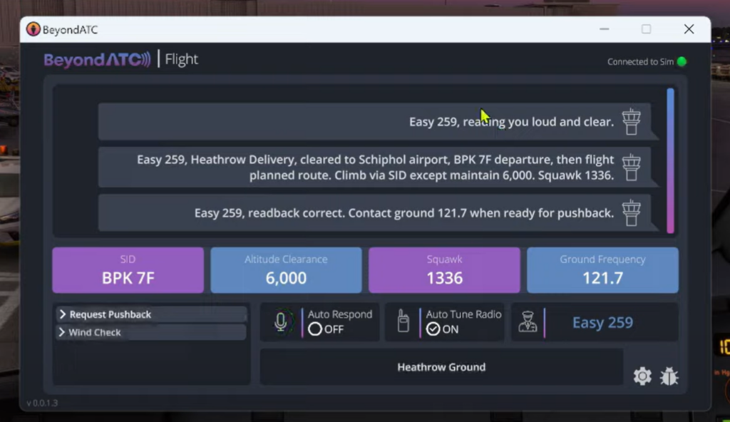 BeyondATC Departure Clearances