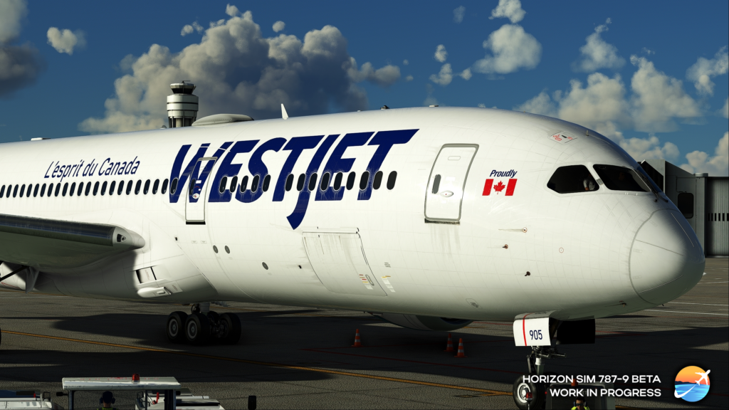 Horizon Sim B789 in WestJet colors