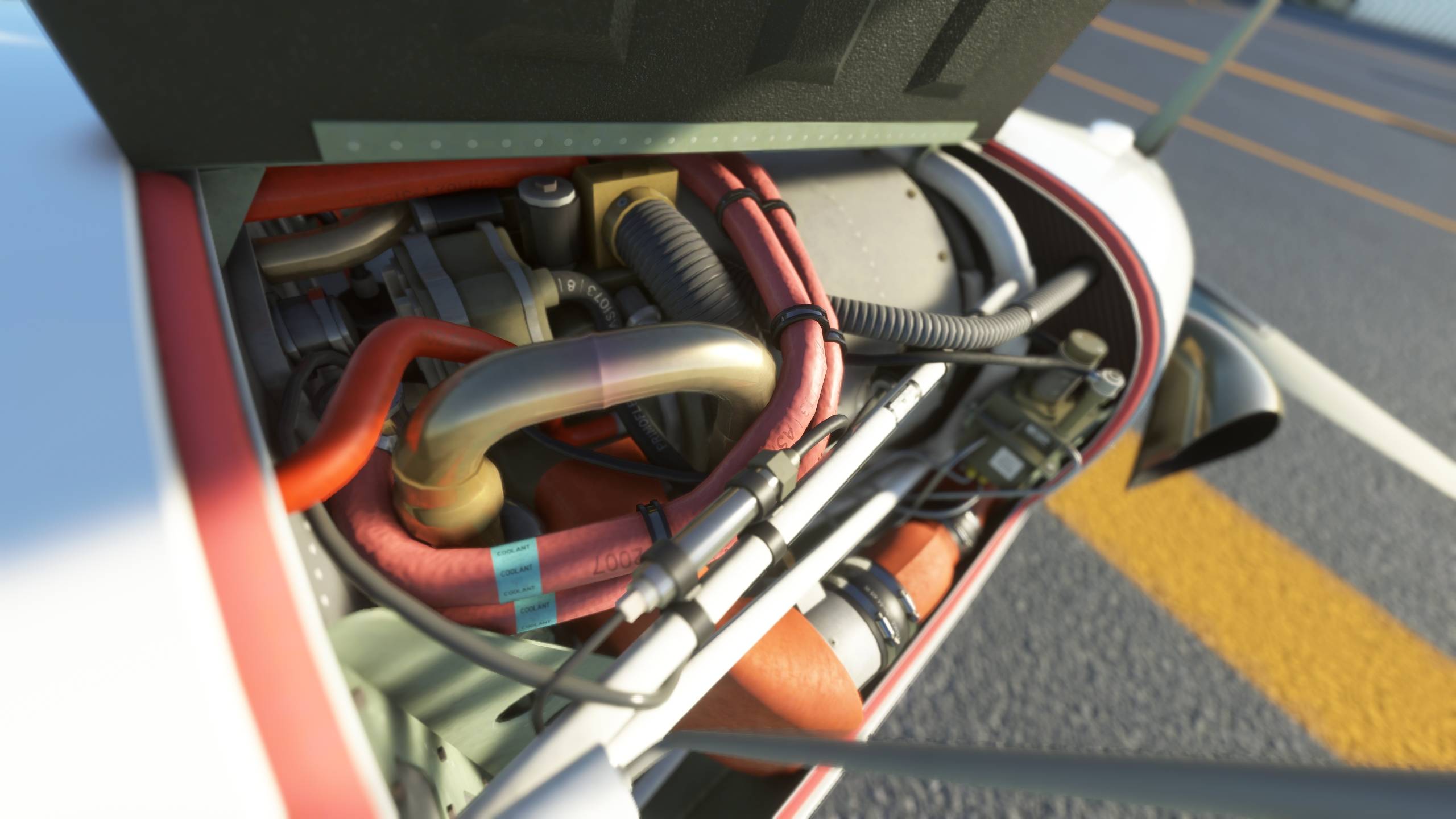 Black Square TBM850 Engine Bay Closeup