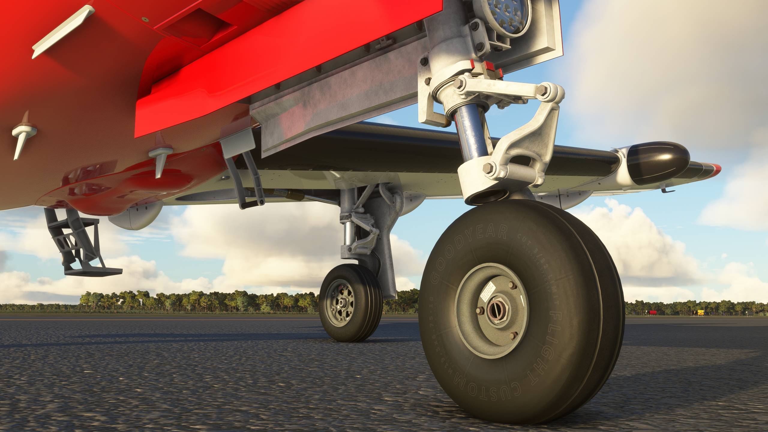 Black Square TBM850 Landing Gear Closeup