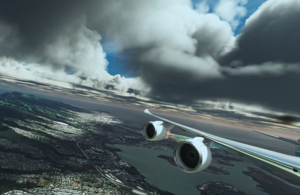 747 engine fire simulation