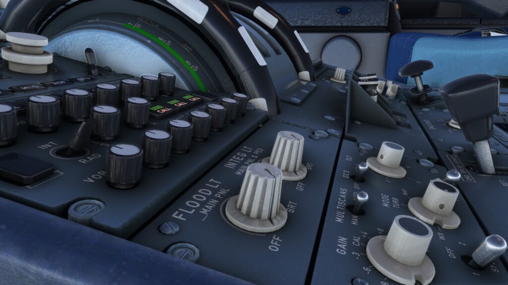 LatinVFR A330-900neo for MSFS review cockpit pedestal close-up