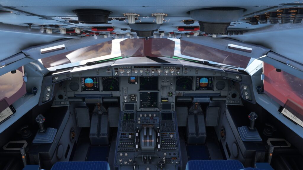 LatinVFR A330-900neo for MSFS review cockpit wide view