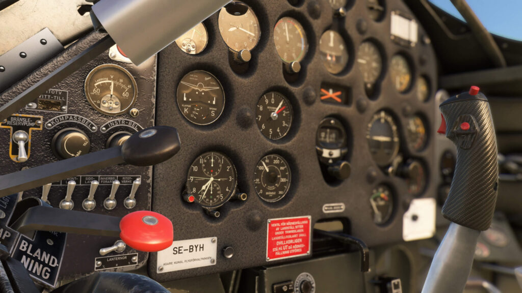 Interior of the Saab B 17A for MSFS.