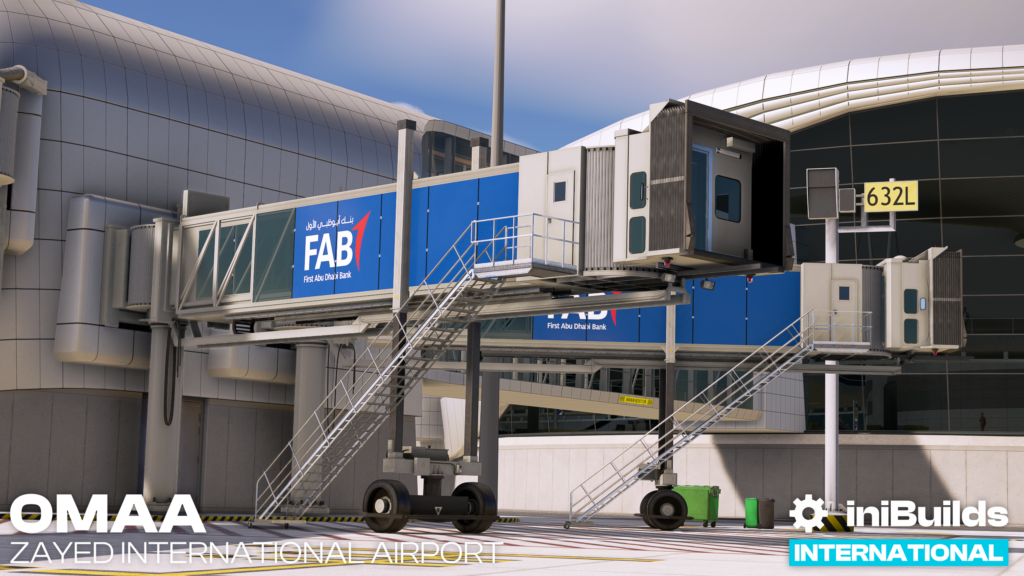 A rendition of Abu Dhabi Zayed International Airport by iniBuilds for Microsoft Flight Simulator.