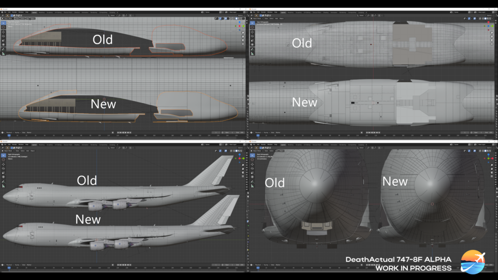 Horizon Sim New vs Old Fuselage
