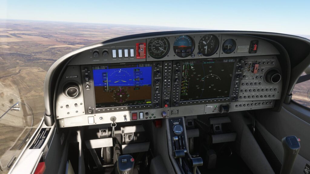 COWS DA42 review cockpit view