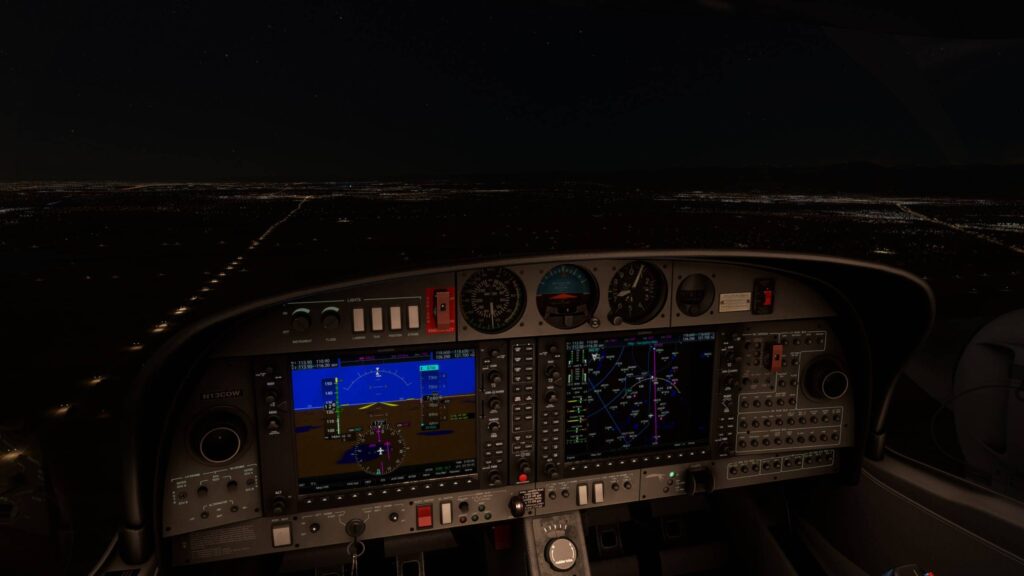 COWS DA42 MSFS Night lighting 2