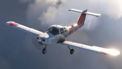 A rendition of the PA38 Tomahawk by JustFlight for Microsoft Flight Simulator.