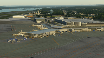 A rendition of Harrisburg International for X-Plane 12 by Xometry Design.