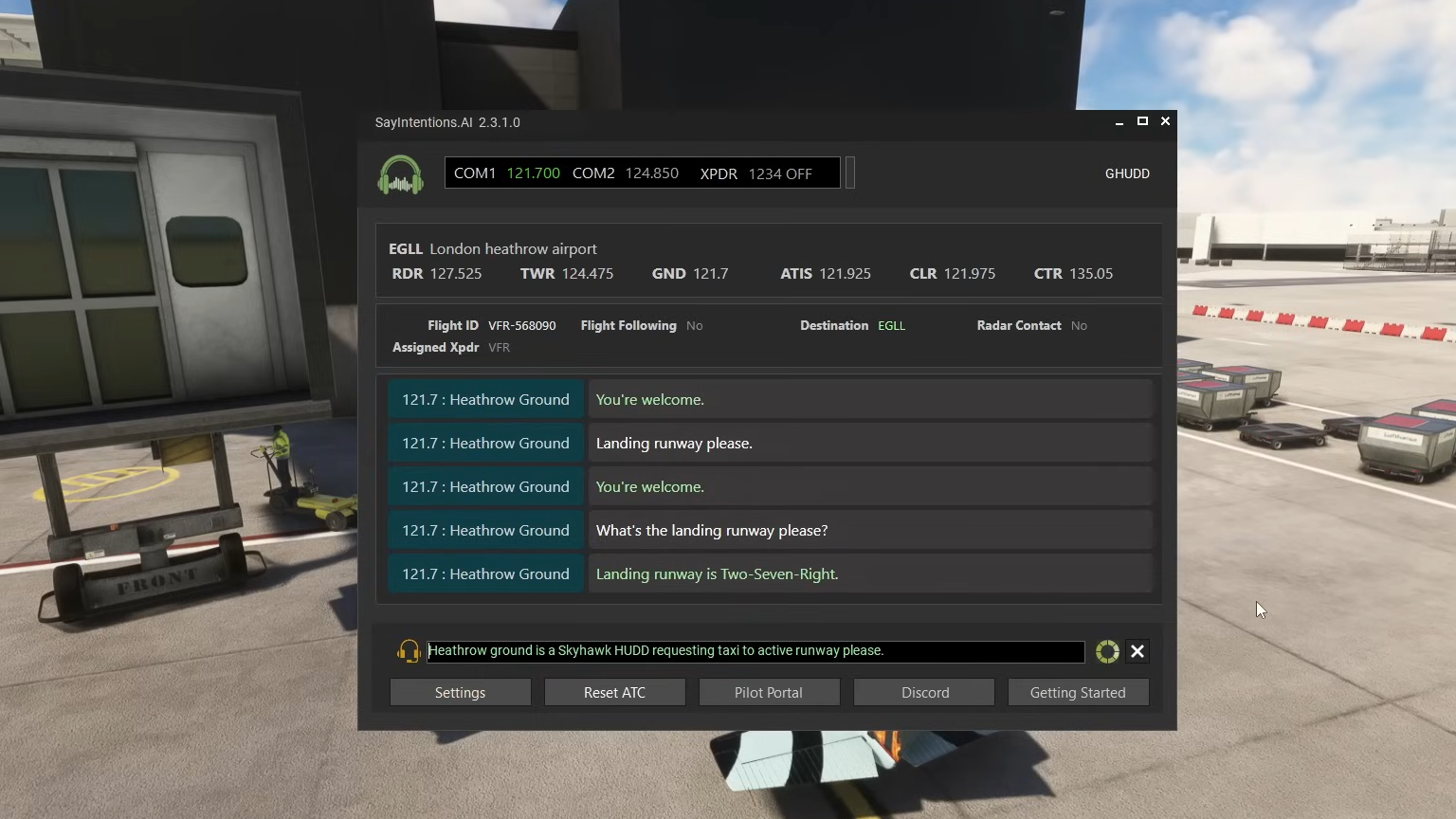 SayIntentions UI, Navigraph