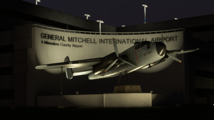 A rendition of Milwaukee International by iniBuilds for Microsoft Flight Simulator.
