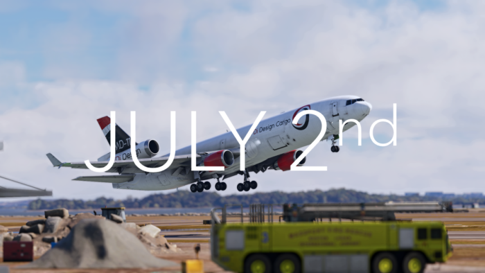 image showing tfdi's MD-11 with the release date of july 2nd