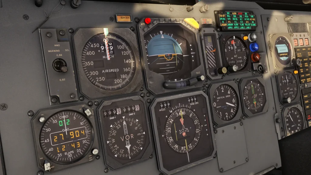 A300B4 Main instrument panel