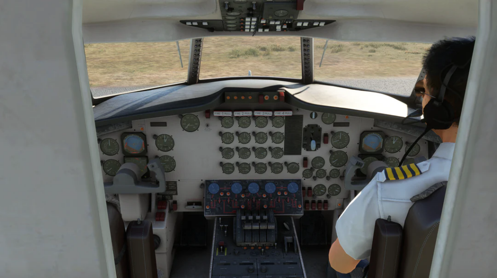 Big Radials Lockheed JetStar Cockpit
