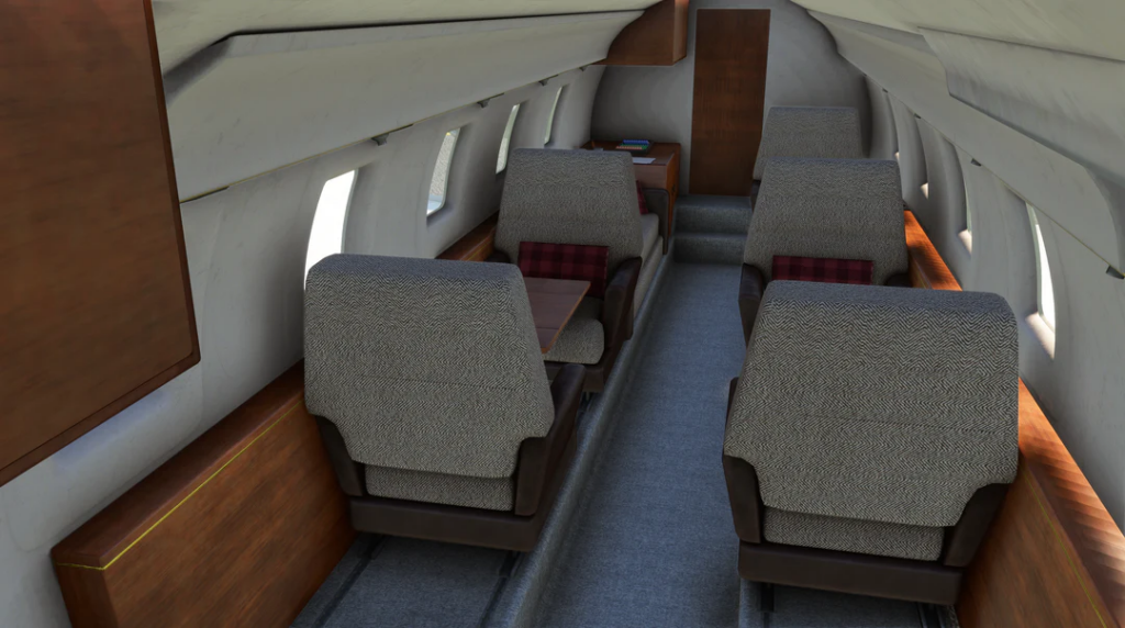 Big Radials Lockheed JetStar cabin