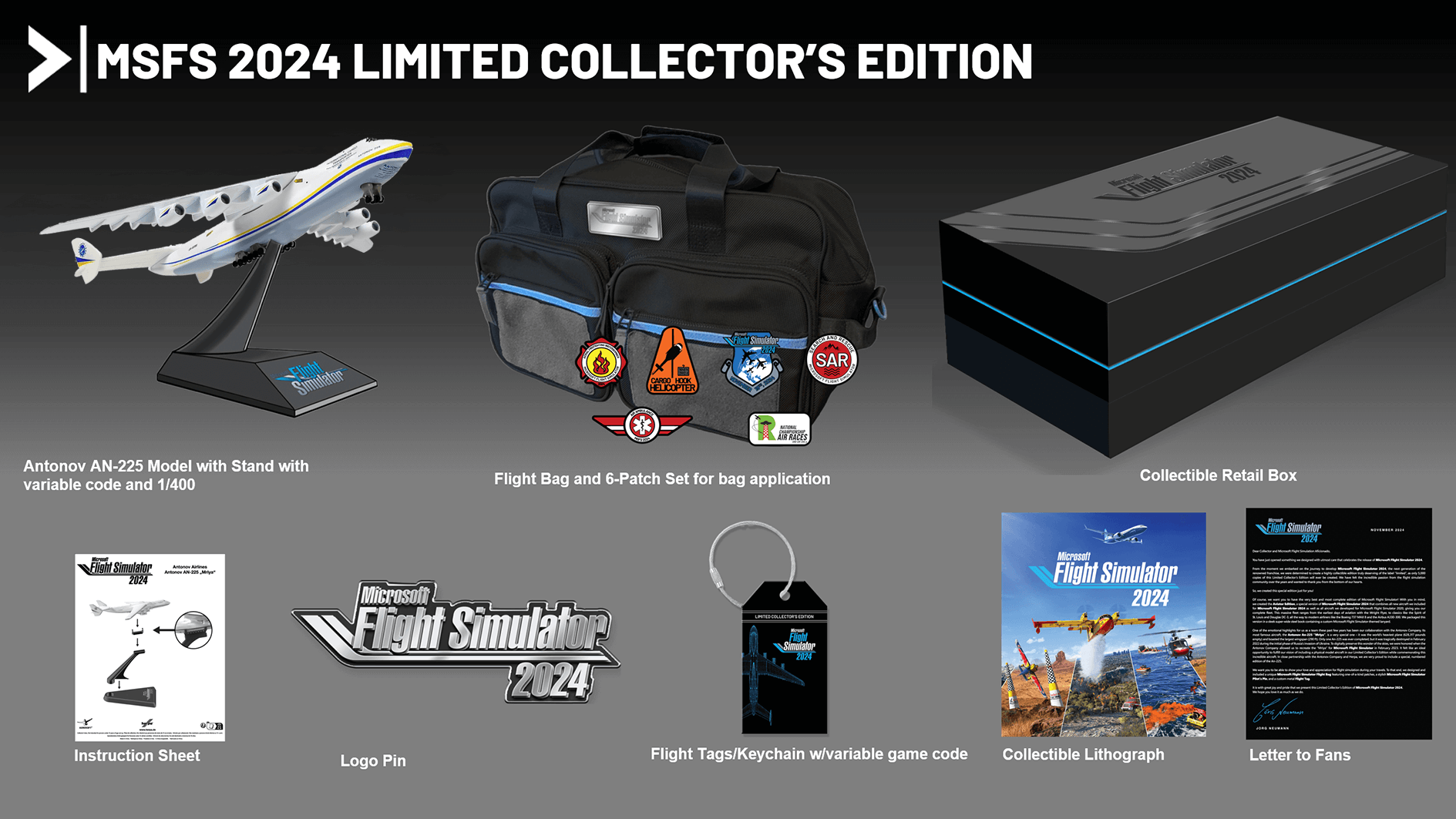 Content of the Limited Collectors Edition for MSFS 2024