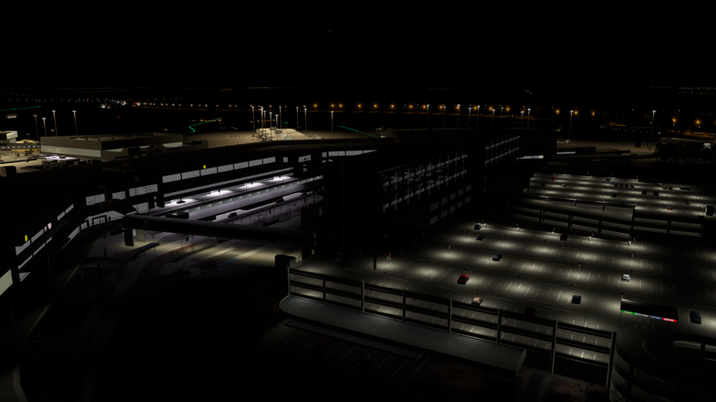 Lighting in front of the airport