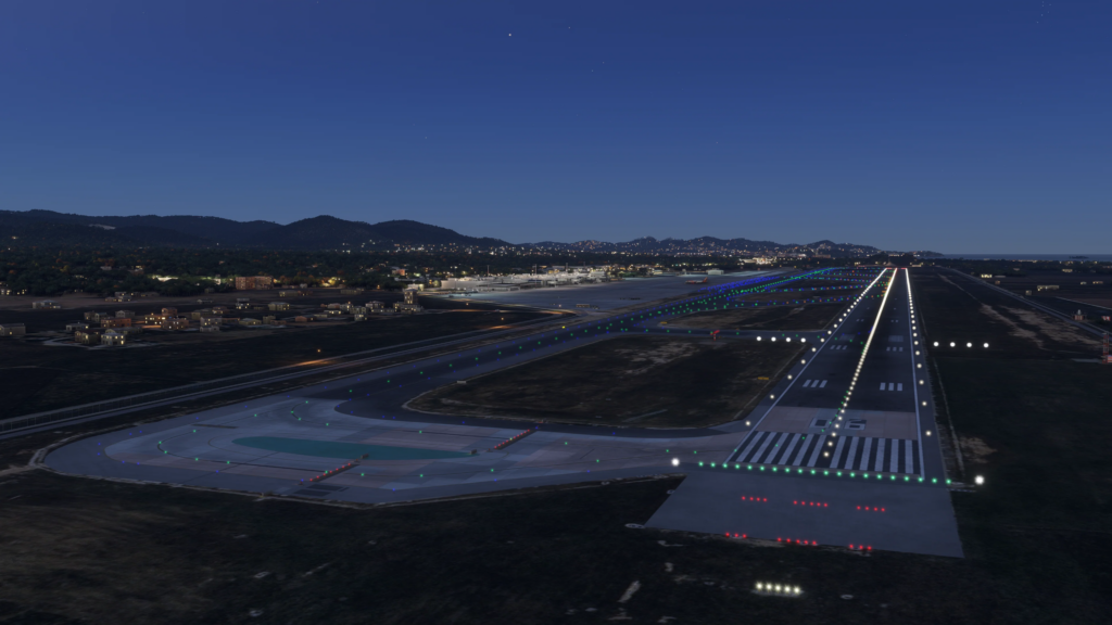iniBuilds Ibiza airport enhanced night lightning