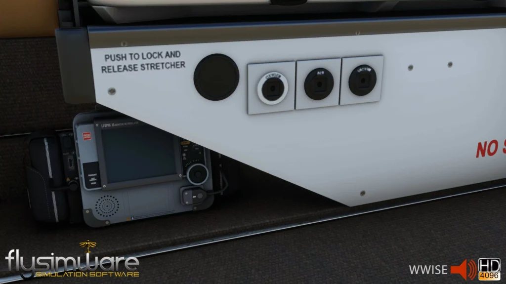 Learjet 35A Medevac expansion interior details