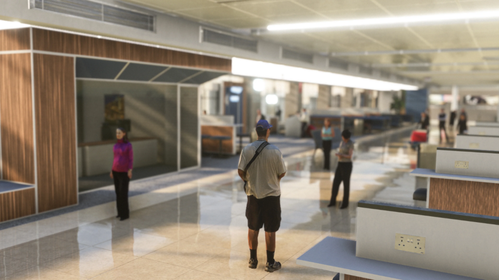 MSFS Akron-Canton airport interiors