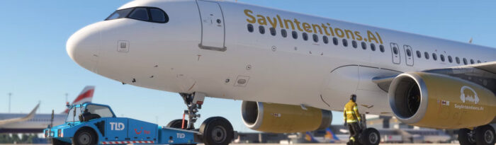 SayIntentions Livery at pushback