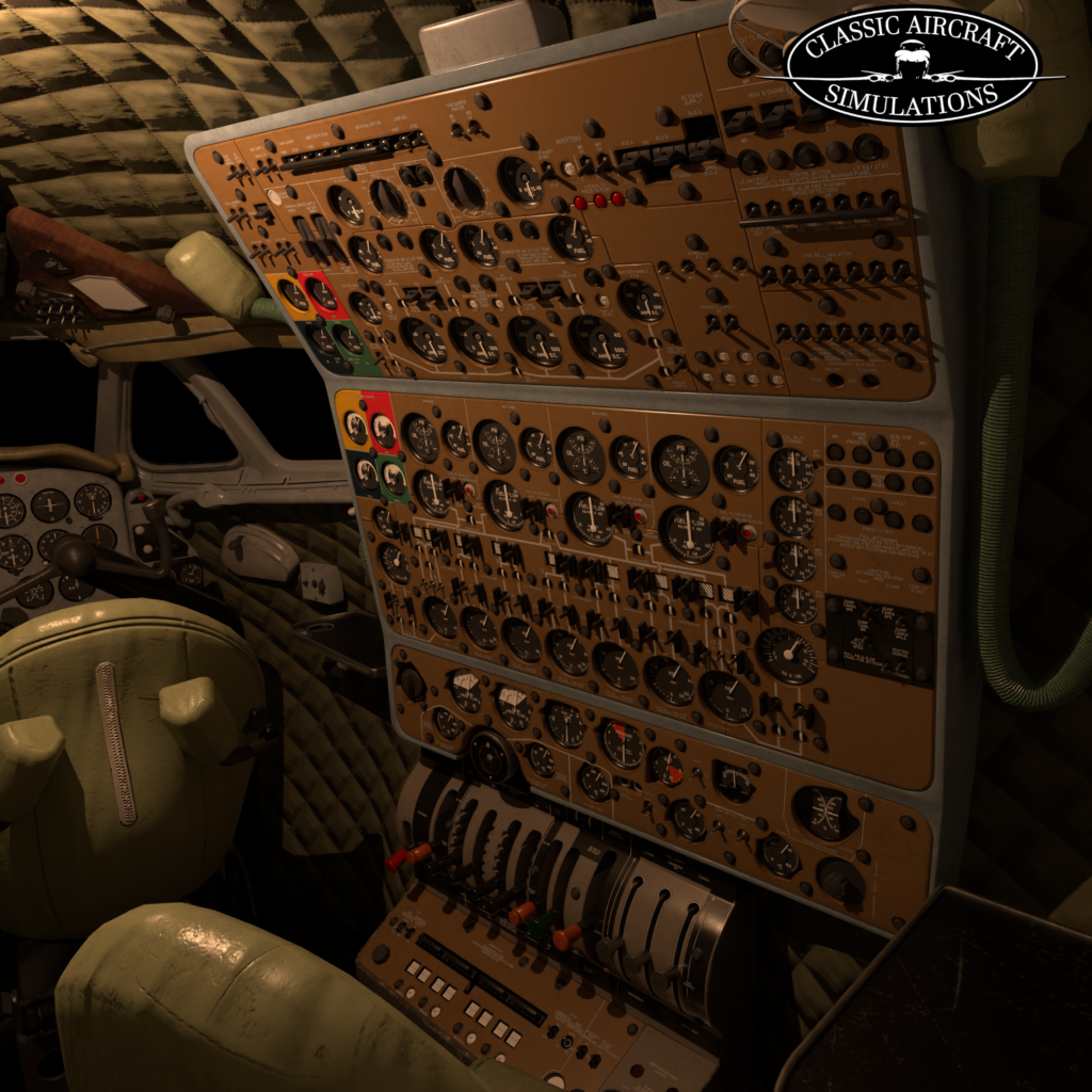 classic aircraft simulations comet engineer instruments render wip