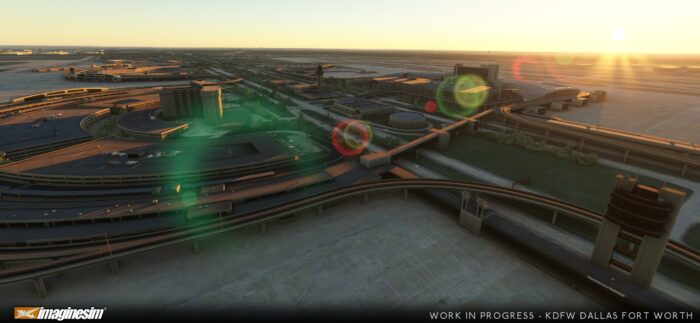 Work in progress screenshot of Imaginesim's KDFW airport for MSFS2024