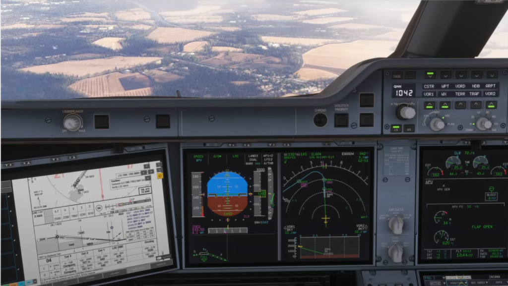 iniBuilds A350 landing in EGSS with ILS