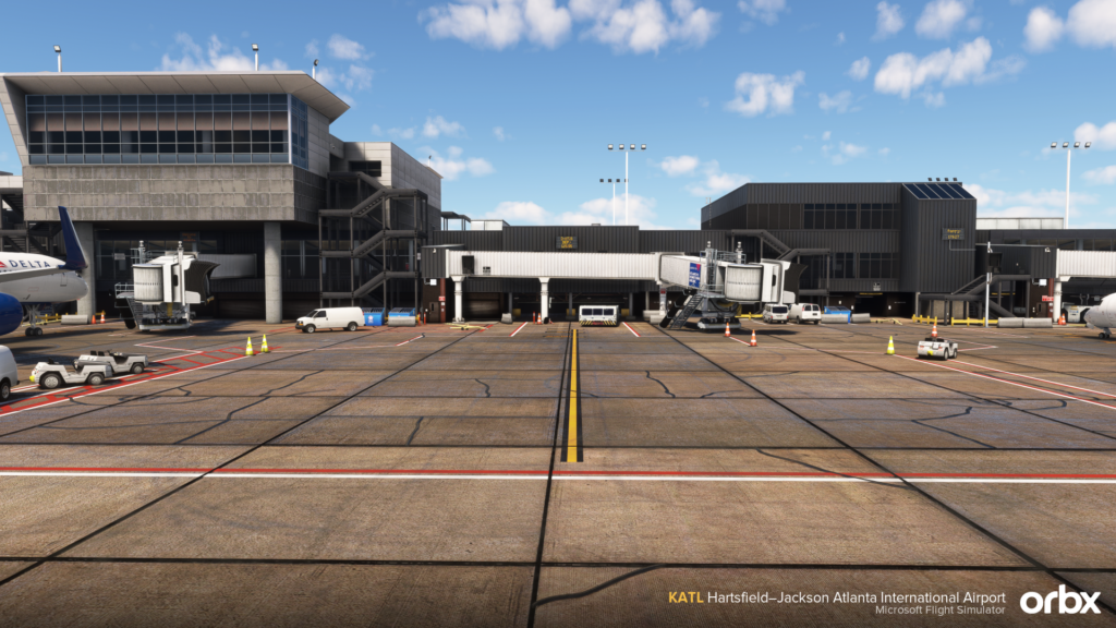 Orbx Atlanta gate and visible apron textures